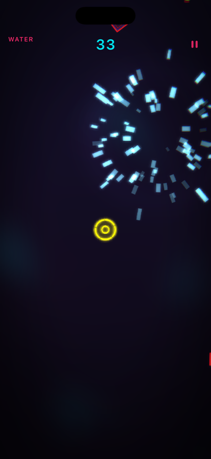 Water environment with caustics and bubbles